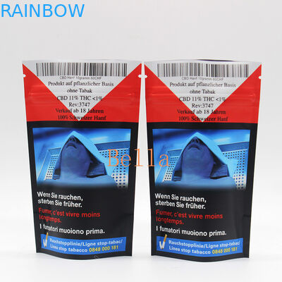 明確な窓はハーブ ティーCBD Powerfoodの包装のためのジッパーの袋の注文の印刷を立てます