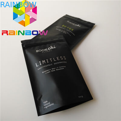 物質的な食品等級はジッパーの袋のホイルはさみ金が付いている円錐形のワサビノキの粉袋を立てます