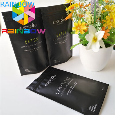 物質的な食品等級はジッパーの袋のホイルはさみ金が付いている円錐形のワサビノキの粉袋を立てます