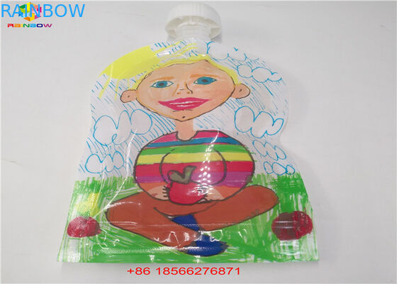 再使用可能な液体の口袋は、帽子のDoypackホイル ジュースの口が付いている袋を立てます