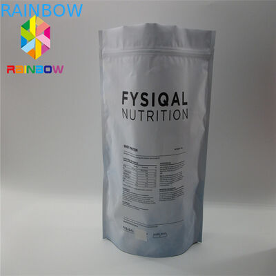 ジッパーの二重味方された無光沢の金の平らな食糧金庫袋を包むReclosableプラスチック袋