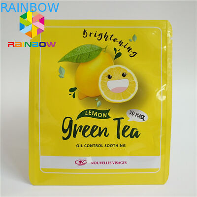 密封された側面がジップ ロック式袋を印刷した3つはアルミ ホイルの顔の目マスクを薄板にしました