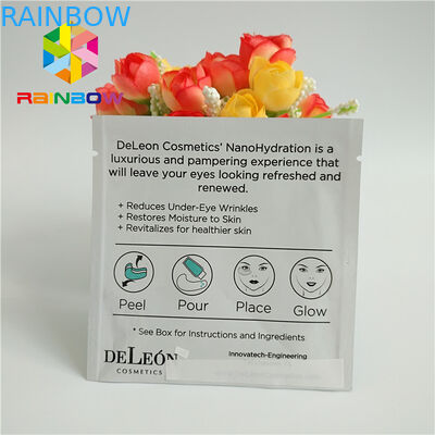 密封された側面がジップ ロック式袋を印刷した3つはアルミ ホイルの顔の目マスクを薄板にしました