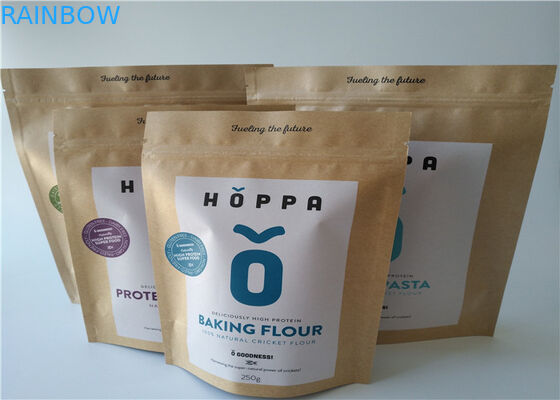 食糧のためのアルミ ホイルのジッパー ロックの紙袋の包装の袋のDoypackの小さい無光沢の効果