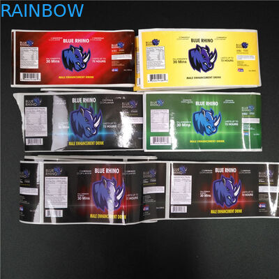 ポリ塩化ビニールの透明な収縮の袖はバーコードを箱/薬瓶のための金属レーザー光線写真と分類します