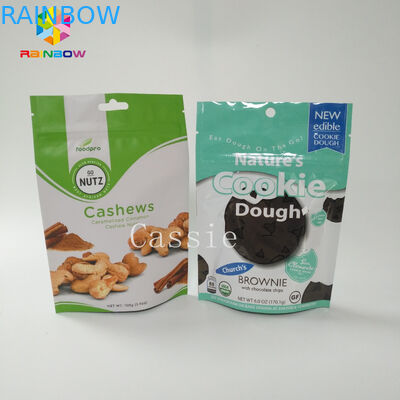 グラビア印刷の印刷は粉の食糧のためにカスタマイズされるアルミ ホイル袋のジッパー ロックを立てます