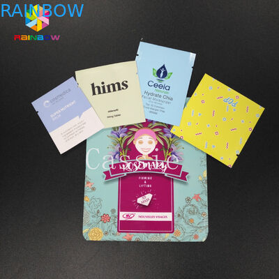 注文のグリップのシールは化粧品のアルミ ホイルの真空によって薄板にされる顔のマスクの包装を袋に入れます