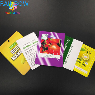 食品等級のグリップのシールはアルミ ホイルの貯蔵の茶軽食のナットの豆のための化粧品のマスクのパッキングを袋に入れます