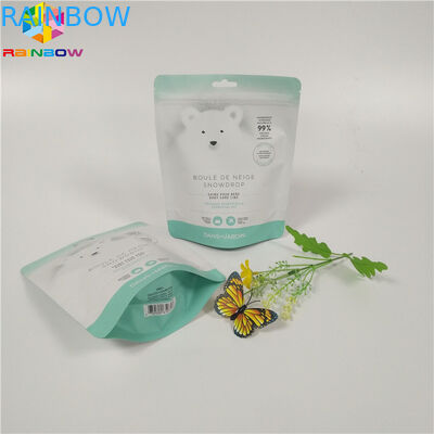 ボディはホイル防止のジッパー ロックが袋を立てる包装袋の多彩な印刷された湿気をごしごし洗います