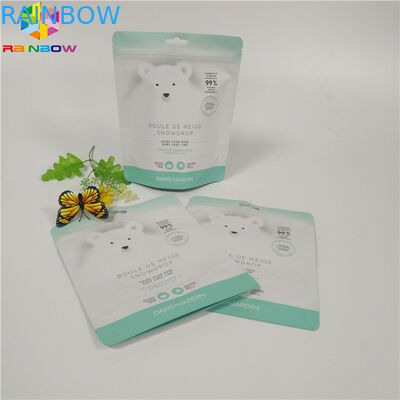 ジッパーの上はホイルの袋のアルミ ホイル ボディが袋をごしごし洗う包装のバス ソルトを立てます