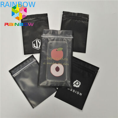 習慣はジッパーおよびゆとりの前部と包む電話貝のための3側面のシールのポリ袋を印刷しました