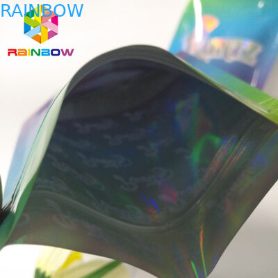 防止湿気はジッパーの袋袋RUNTZ多彩なマイラー レーザーのホログラムのジッパー ロックを立てます