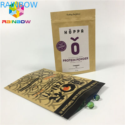 ジップ ロック式クラフト紙はナットの軽食のために防止袋のアルミ ホイルの自己の立場の湿気を立てます