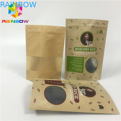 ジップ ロック式クラフト紙はナットの軽食のために防止袋のアルミ ホイルの自己の立場の湿気を立てます