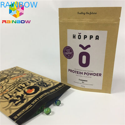 Resealableカスタマイズされた紙袋の自己は軽食の自然なクラフト紙の袋を立てます