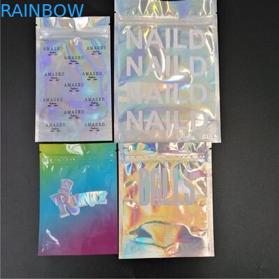 印刷されたVapeのカートリッジ ホイルの袋のPackagiの塩のスパイスのきらめきは虹色袋をよじ登ります