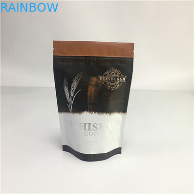 ジップ ロック式薄板にされたアルミ ホイルは袋、弁が付いている密封されたポリ袋を立てます