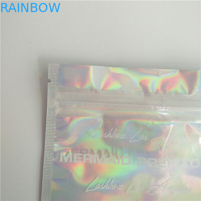 まつげのComesticの包装のための前部明確な、背部レーザー光線写真効果のレーザー光線写真袋を立てて下さい
