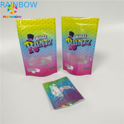 習慣はCBDキャンデーの包装のための臭いの証拠のRuntz Resealableジップ ロック式のDoypackによって薄板にされた物質的な袋を印刷しました