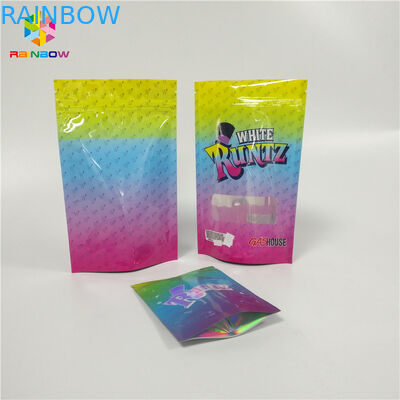 習慣はCBDキャンデーの包装のための臭いの証拠のRuntz Resealableジップ ロック式のDoypackによって薄板にされた物質的な袋を印刷しました