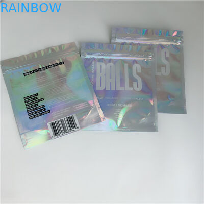 臭いの証拠のホログラムCBDの雑草のカスタマイズされたサイズを包むジップ ロック式のプラスチック袋