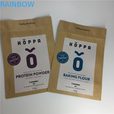 粉のスパイスのための袋120-140ミクロンの厚さの上のブラウン クラフトPaperstand