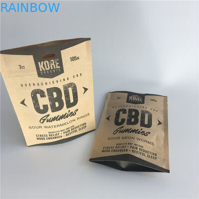 粉のスパイスのための袋120-140ミクロンの厚さの上のブラウン クラフトPaperstand