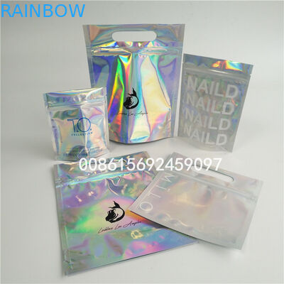 光沢のあるボディを包むグラビア印刷の印刷ホイルの袋はジッパー/明確な窓が付いている袋をごしごし洗います