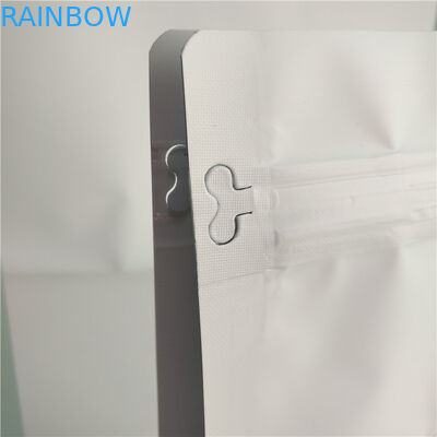 空気弁が付いている平底袋の食品包装のフィルムの明白で白い印刷の上の詰物