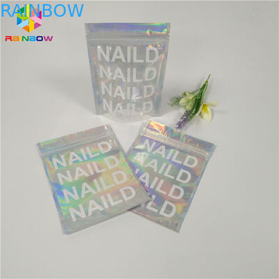 ヒート シール化粧品の包装袋の明確なホログラムのマイラーのジップ ロック式の平らなプラスチック