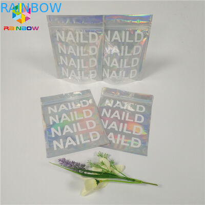 ヒート シール化粧品の包装袋の明確なホログラムのマイラーのジップ ロック式の平らなプラスチック
