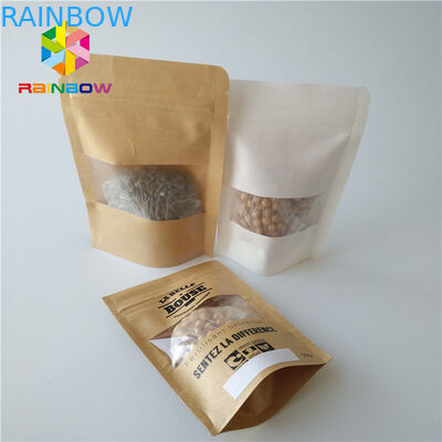 スナック窓と透明な包装袋のジッパー ロックのゆとりのプラスチック袋を立てて下さい