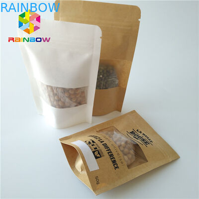 スナック窓と透明な包装袋のジッパー ロックのゆとりのプラスチック袋を立てて下さい