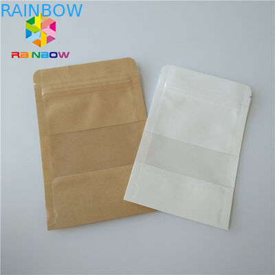 スナック窓と透明な包装袋のジッパー ロックのゆとりのプラスチック袋を立てて下さい