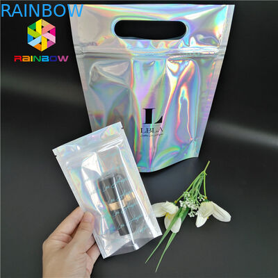 プラスチック ホログラムのマイラーのジッパーの化粧品明確な窓との包装袋CMYK色