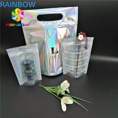 プラスチック ホログラムのマイラーのジッパーの化粧品明確な窓との包装袋CMYK色