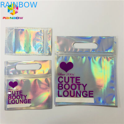 ジッパーのプラスチック マイラー ホイル レーザー光線写真化粧品の包装袋のホログラム レーザーはタイプを立てます