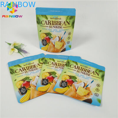 茶粉/コーヒー包装はジッパーの袋のジッパーによって締められる無光沢のDoypack袋を立てます