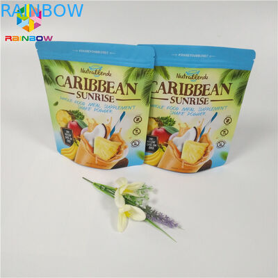 茶粉/コーヒー包装はジッパーの袋のジッパーによって締められる無光沢のDoypack袋を立てます