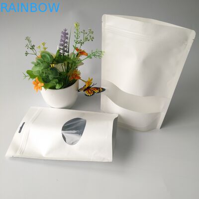 袋の紙箱の明確な長方形/楕円形の窓が付いている包装の食品等級を立てて下さい