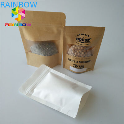 袋の紙箱の明確な長方形/楕円形の窓が付いている包装の食品等級を立てて下さい