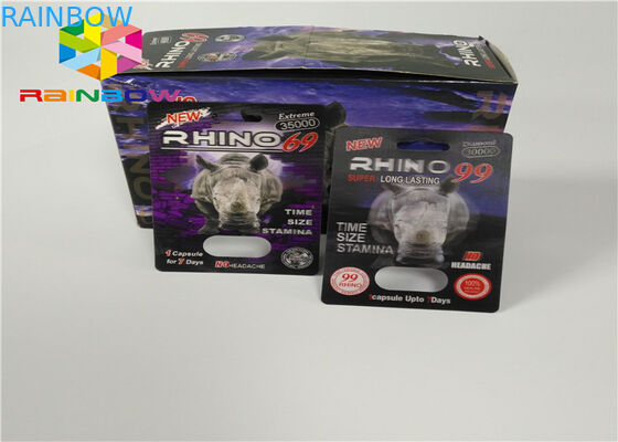 プラスチックびんのまめの挿入物カード カード/ディスプレイ・ケースからの男性の強化の丸薬3dパッキング