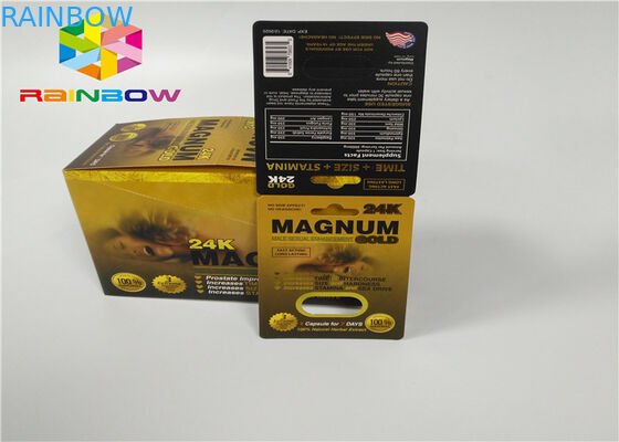 プラスチックびんのまめの挿入物カード カード/ディスプレイ・ケースからの男性の強化の丸薬3dパッキング