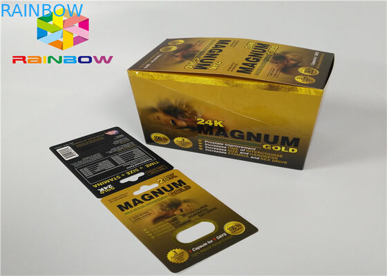 カプセルのパッケージのための3Dサイのまめカードを包む男性の強化の丸薬プラスチック包装