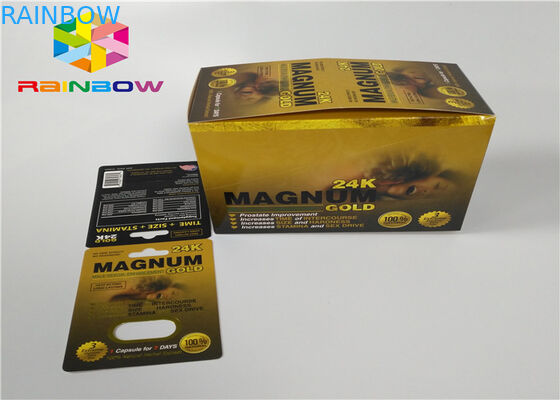 カプセルのパッケージのための3Dサイのまめカードを包む男性の強化の丸薬プラスチック包装