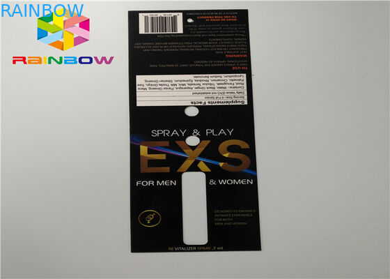 注文のスライドのまめカード穴が付いている包装のスプレーの折る包装の紙カード