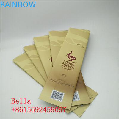 無光沢の表面は弁によって包んでいるジッパーの袋の側面のガセット袋のコーヒー豆を立てます