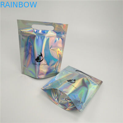 Moistureproofホイルの袋の包装はハンドルとのジッパーの上のカスタマイズされたサイズを立てます