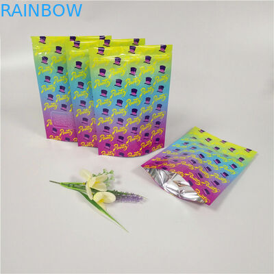 二重ジッパーの習慣は立てます袋を薄板にしましたアルミ ホイル袋の光沢がある表面を印刷しました