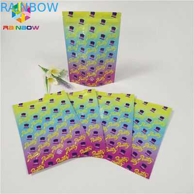 習慣1oz 3.5gホイルの袋の包装の臭いの証拠の雑草包装袋の光沢のある表面